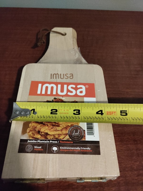 Imusa Wooden JUMBO PLANTAIN Press Tostonera Grande. Brand New gallery