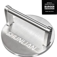 Smash Burger Press, 6 Inch Heavy Duty Burger Smasher Tool, 3.1lb Non-Stick Sm…