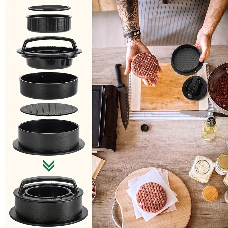 3-in-1 Stuffed Burger Maker – Non-Stick Patty Press Mold BBQ Kitchen Tool gallery