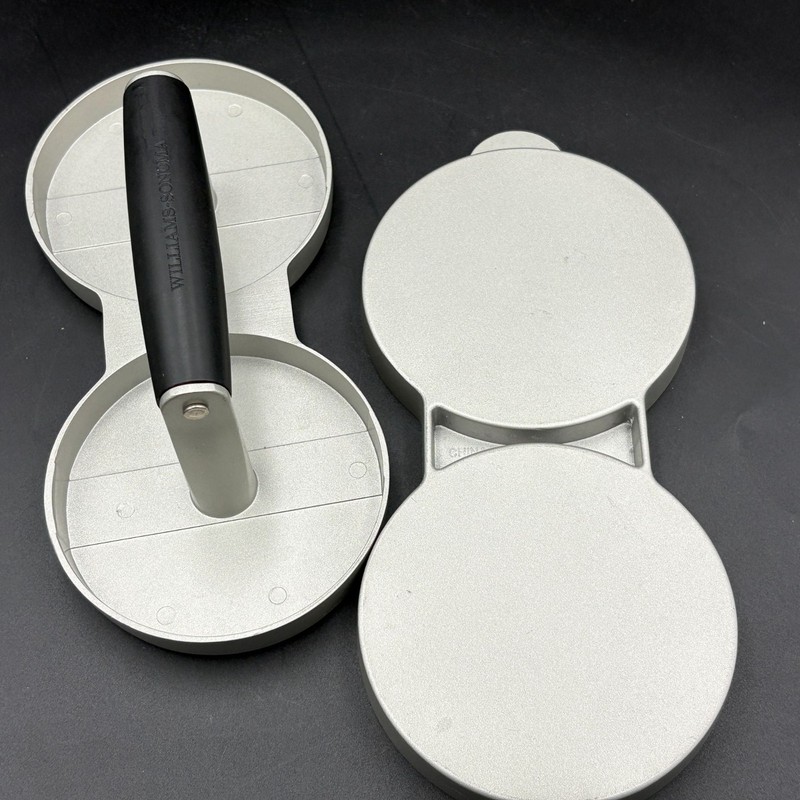 Williams Sonoma Double Burger Press Nonstick Aluminum Plates Grilling Gift gallery