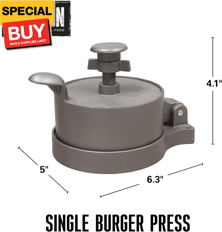 Burger Press, Makes 4 1/2" Diameter Patties for Hamburger, Crab Cakes, Sausage, gallery