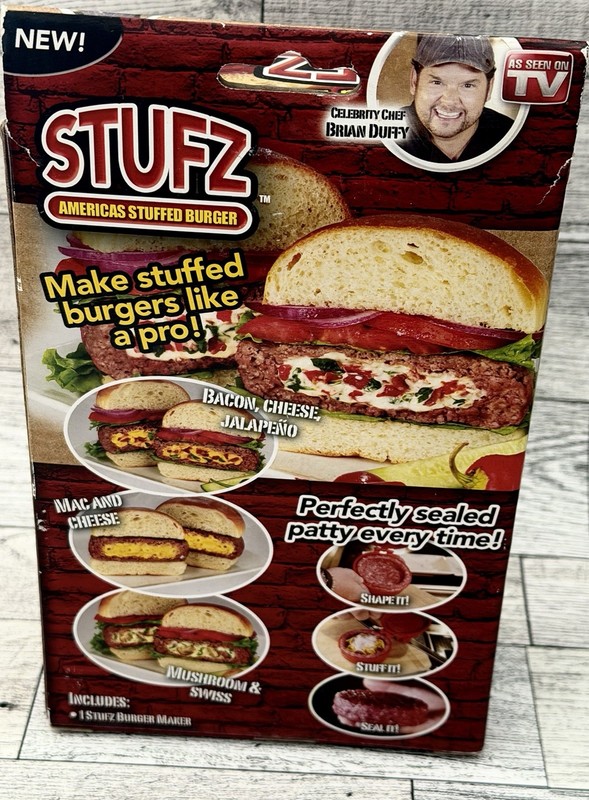 STUFZ Americas Stuffed Burger Maker As Seen On TV Hamburger Ships FAST! gallery