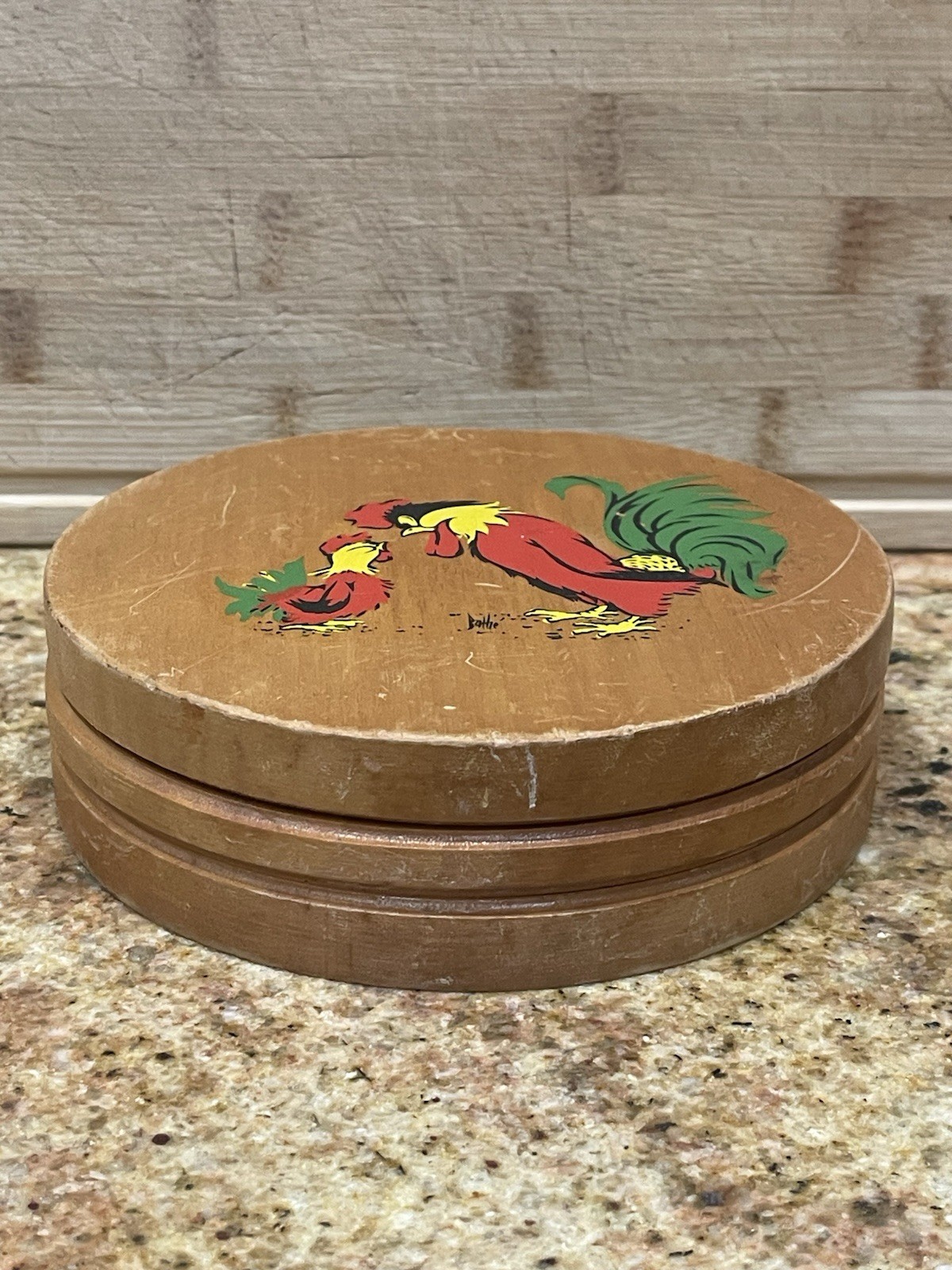 1950’s Wood Hamburger Press With Bathe Signature , In Great Shape . gallery
