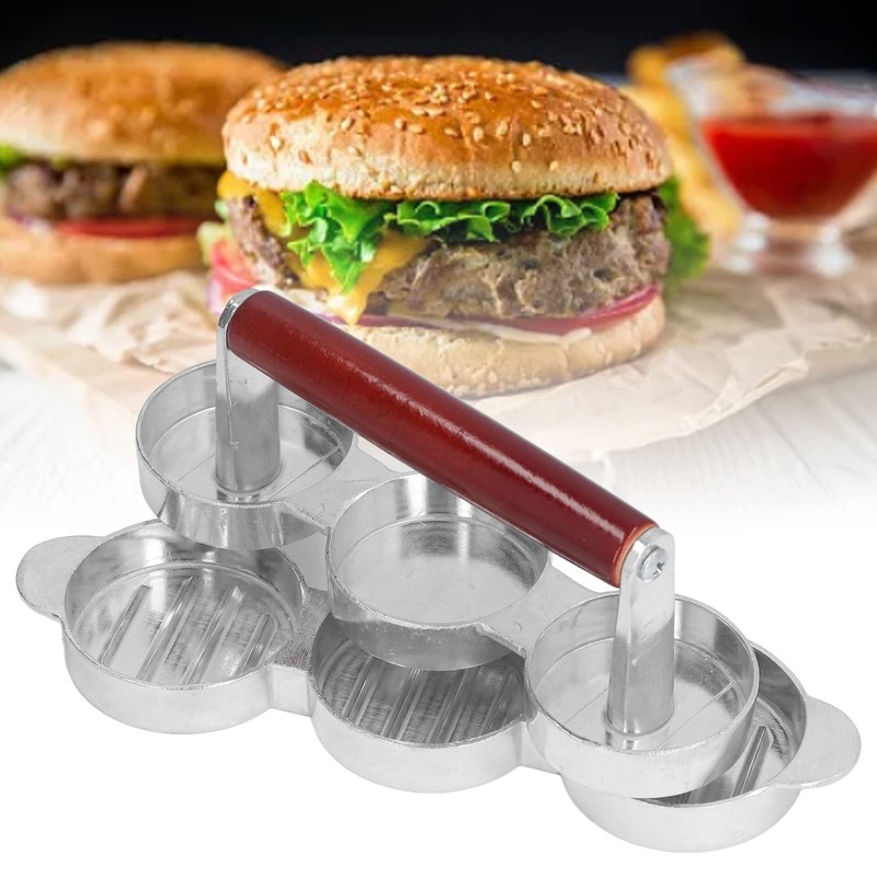 Portable Mini Hamburger Press Patty Mould Maker for Small Kitchens RVs Travel gallery