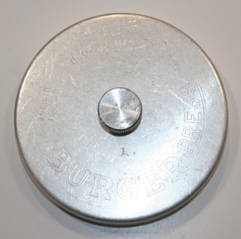 Vintage Heuck Burger Press Aluminum with Turning Clean Release Blade gallery