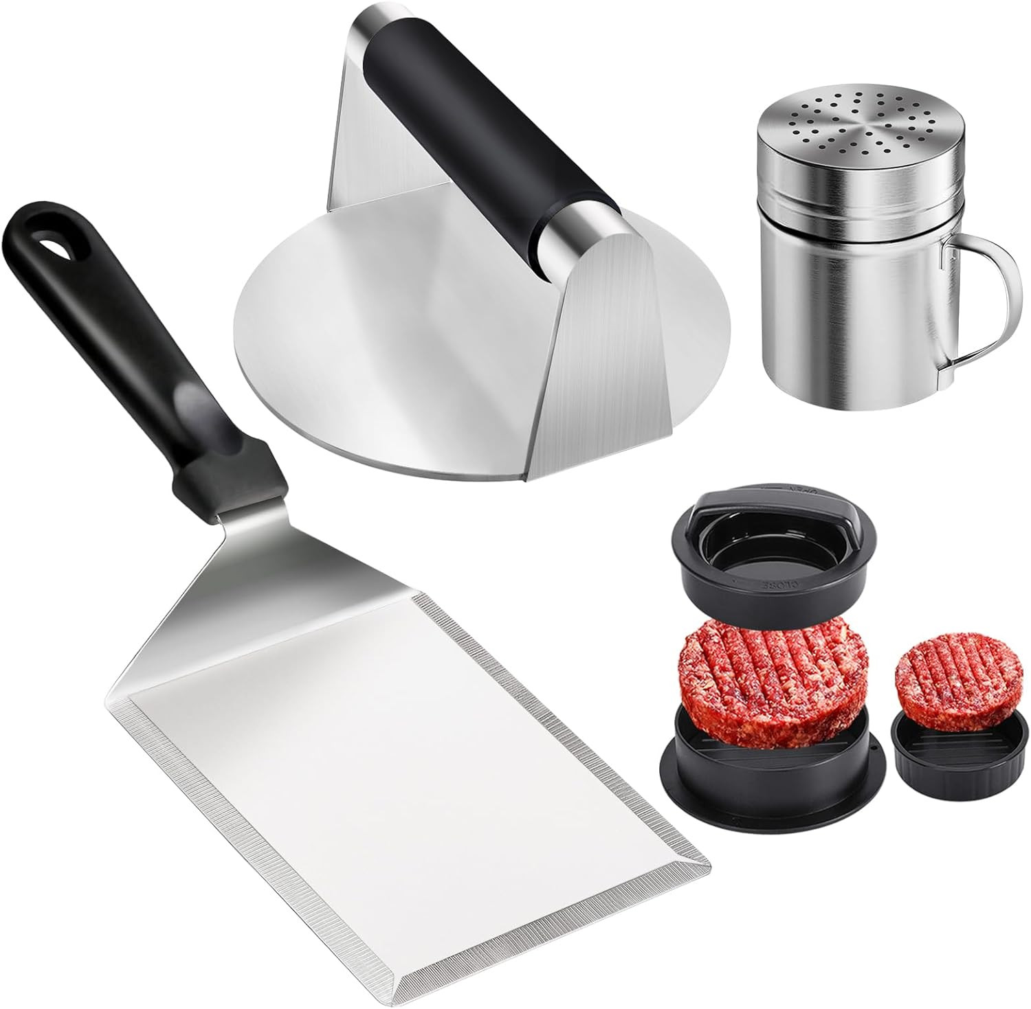 4PCS Grill Accessories for Blackstone, Stainless Steel Smash Burger Press Kit, I gallery