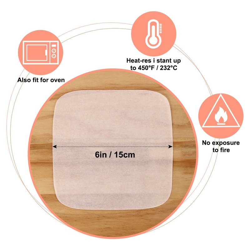 Square Parchment Paper 6x6Inch, Set of 300, Patty Paper,Non 6inch, White gallery