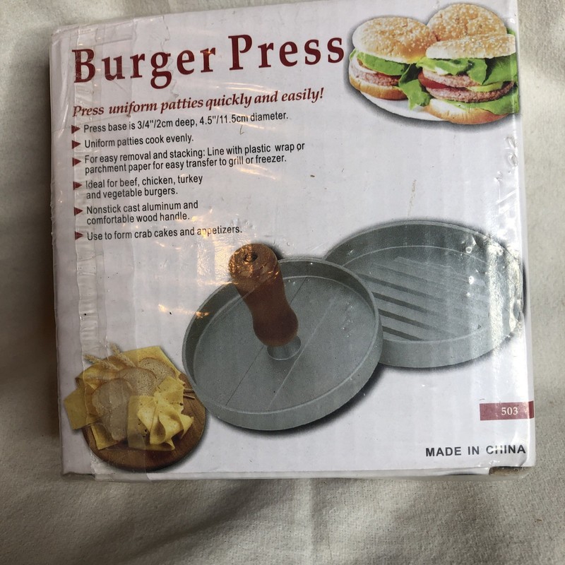 Hamburger Patty Maker Grill Press Large Round Burger Metal Mould Cooking Tools gallery