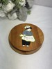 Vintage Wooden Hinged Hamburger Press 5.5” Patty Maker Kitchy Chef gallery
