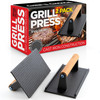 Cast Iron Grill Press (Set of 2) - 8 X 4 Inch, 2.6 Lb Griddle Press with Cool-To gallery