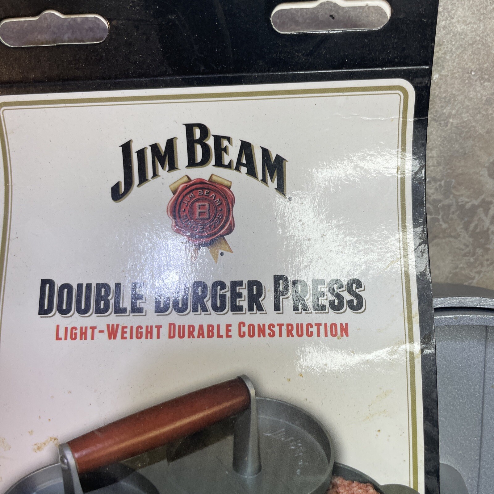 Jim Beam Non Stick Heavy Duty Aluminum Double Burger Grilling Patty Press JB0169 gallery