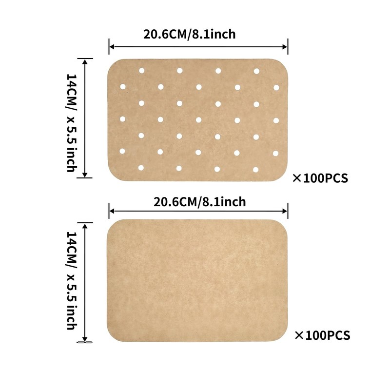 200 Sheets Air Fryer Liners Disposable 5.5 x 8.3 inch, as the pictures shown gallery