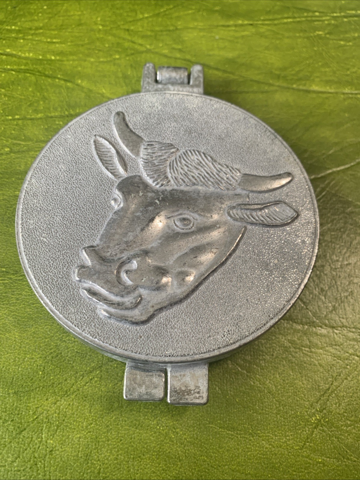 vintage Metal hamburger patty press Embossed Bessie Cow Easy Clean gallery