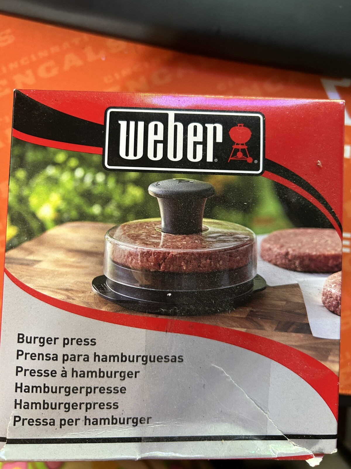 Weber BURGER PRESS BBQ Accessory Dishwasher Safe 1/2lb & 1/4lb Hamburger Patties gallery