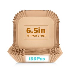 Parchment Paper, OOTDAY 100Pcs Square Air Fryer Liners 6.5”,