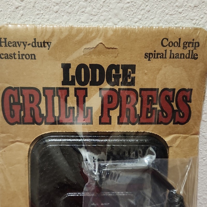 New Lodge Grill Press Heavy-Duty Cast Iron Cool Grip Pre-Seasoned Bacon Burgers gallery