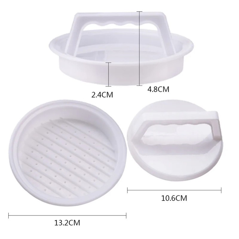 Round Hamburger Press Patty Maker Food Grade Plastic Burger Mold Kitchen Tool gallery