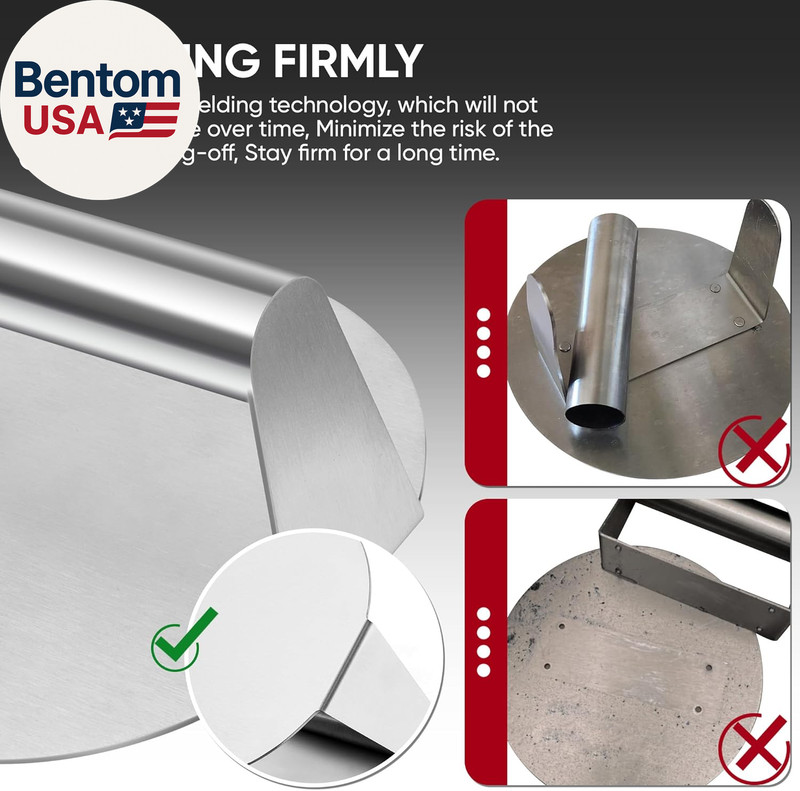 Smash Burger Press for Griddle (5.5 Inch), Stainless Steel Hamburger Smasher, Fl gallery