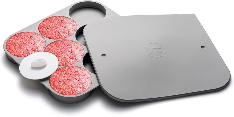 Burger Patty Maker Storage Tray Silicone Burger Press Freezer Safe 8 Patties gallery
