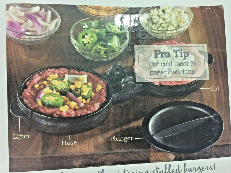 NEW Stuffed burger press by Charleston wrap, Kitchen and home Collection gallery