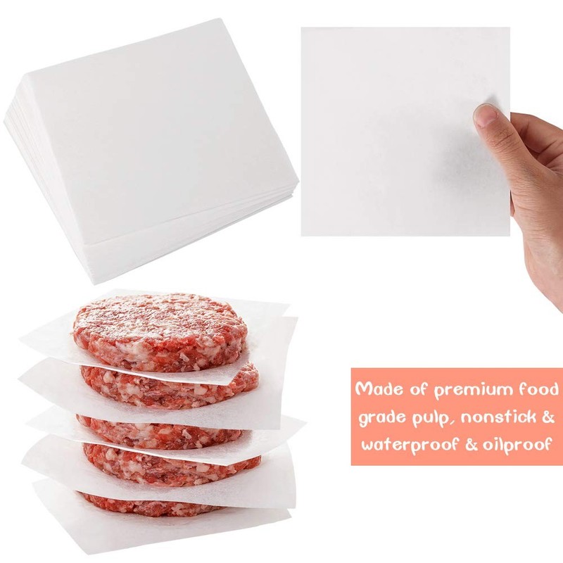 Square Patty Paper 5.5x5.5 Inch, Set of 300, Non Stick 5.5inch, White gallery