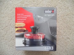 Weber Burger Press – Hamburger Patties BBQ Grill Accessory 1/4 lb & 1/2 lb 6483