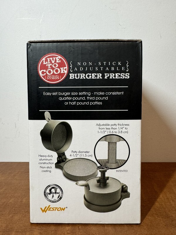 Michael Sympn Non-Stick Adjustable Burger Press gallery