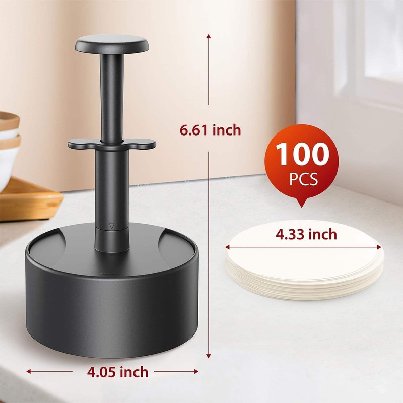 Modern Stainless Steel Burger Press Tool 100 PCS Wax Disc Papers (Bulk 3 Sets) gallery