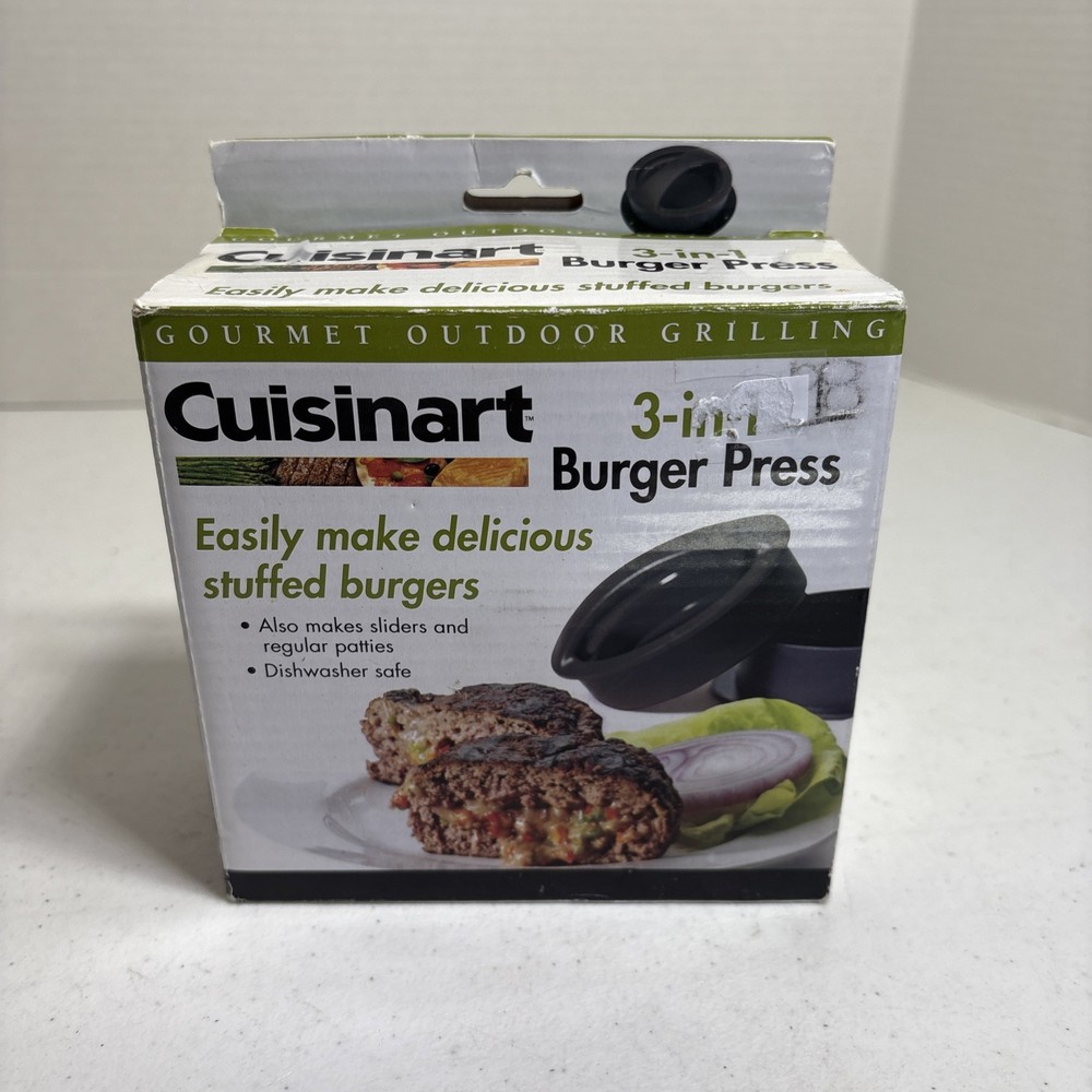 Cuisinart Hamburger Press Patty Maker, Stuffed Burger Press, 3 in 1