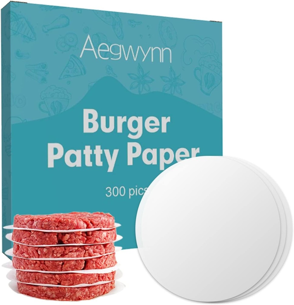 Aegwynn Hamburger Patty Paper Round 4.5 Inch 300 Pcs, Parchment Burger Papers