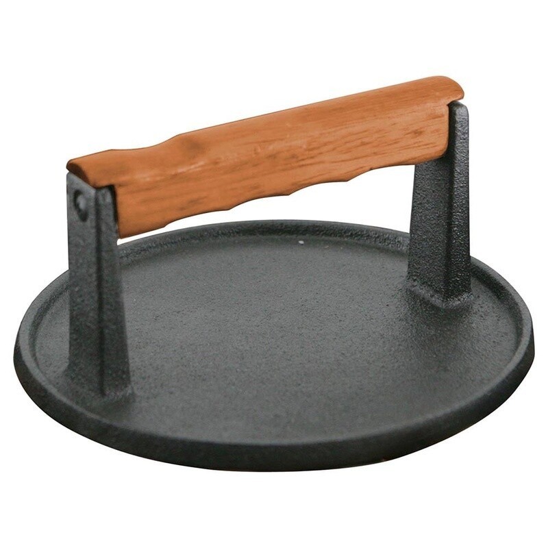 Cast Iron Grill Press Pre-Seasoned Burger Meat Press W/ Ergonomic Handle New gallery
