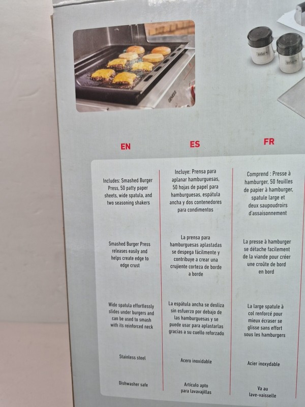 Weber Smashed Burger Set - burger press, patty paper, wide spatula, 2 spice shak gallery