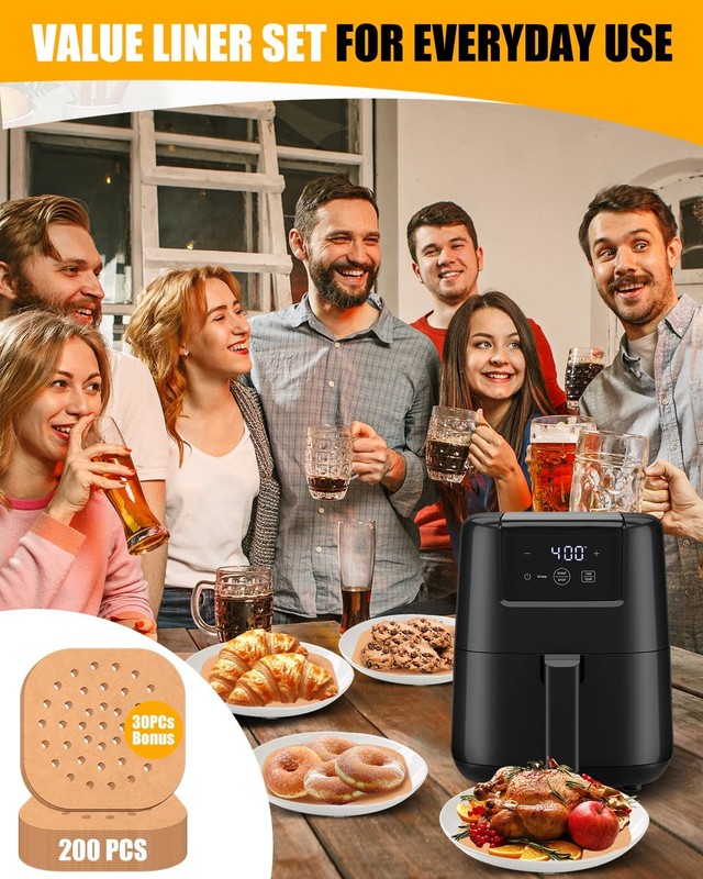 230PCs Air Fryer Liners For Chefman 2QT Mini Airfryer, Parchment Paper gallery