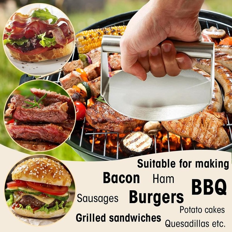 Hamburger Meat Press430Stainless Steel Non Stick Burger Patty Maker Kitchen Tool gallery