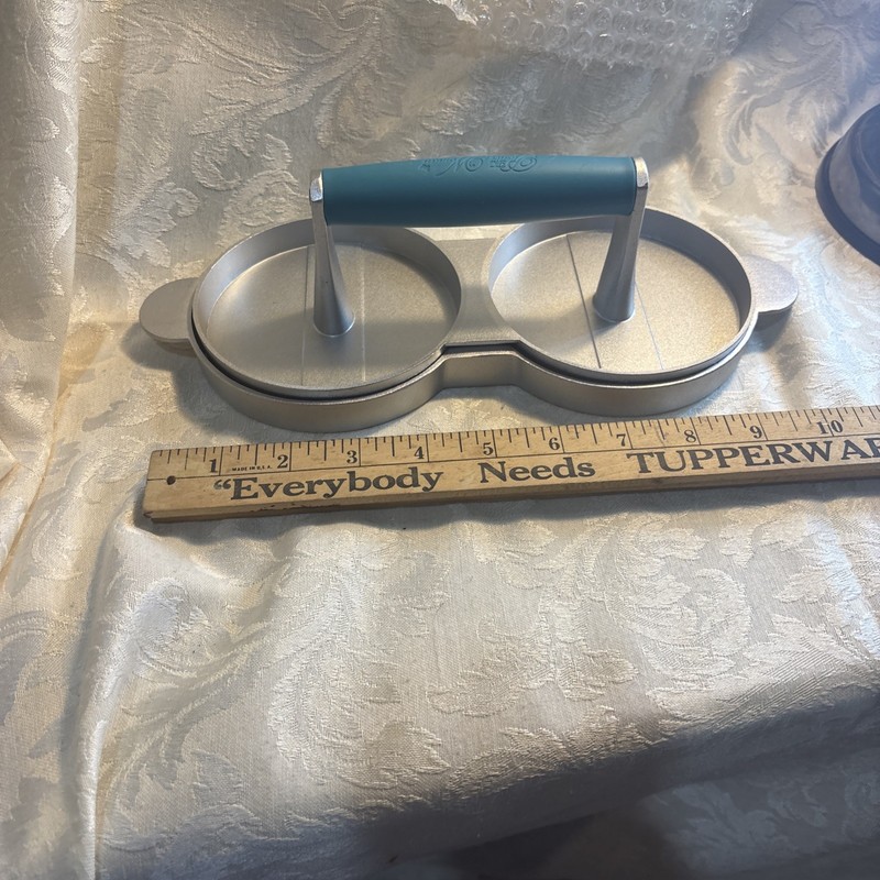 Pioneer Woman Double Burger Press Timeless Beauty Aluminum Teal Green gallery
