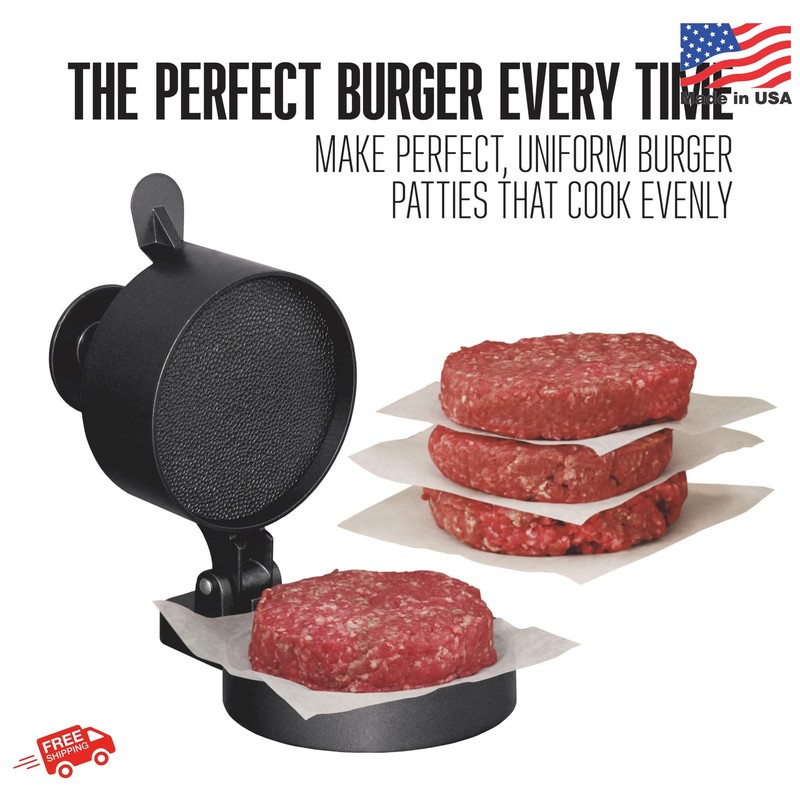 Weston Burger Press, Makes 4 1/2" Diameter Patties for Hamburger, Crab Cakes, Sa gallery