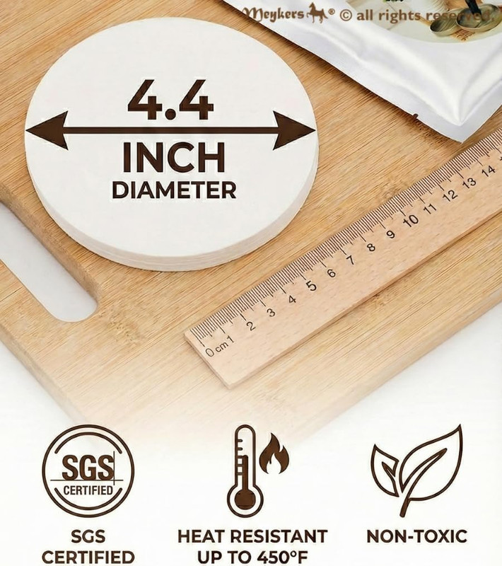 Patty Paper Sheets for 4/4.5 Inch Burger Press | 500 Pcs round | Hamburger Maker gallery