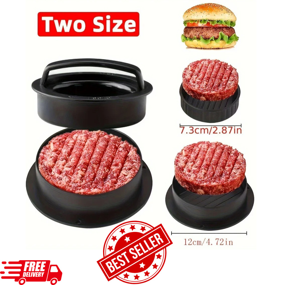 3 In 1 Non Stick Stuffed Burger Press Humburger Patty Molds Maker Sliders BBQ US