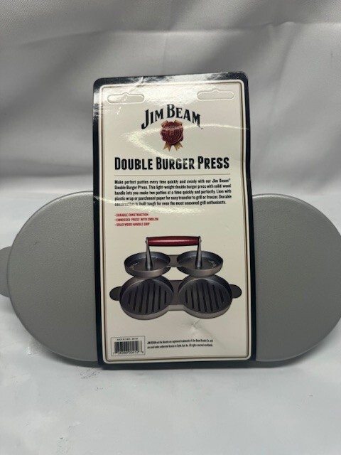 Jim Beam Non Stick Heavy Duty Aluminum Double Burger Grilling Patty Press JB0169 gallery