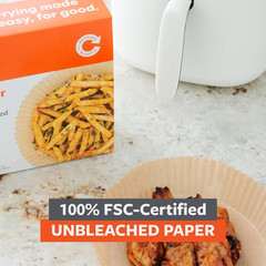 Air Fryer Parchment Paper Liners, 50 Ct, 3-5 Quart, Fits Square & Round Baske…