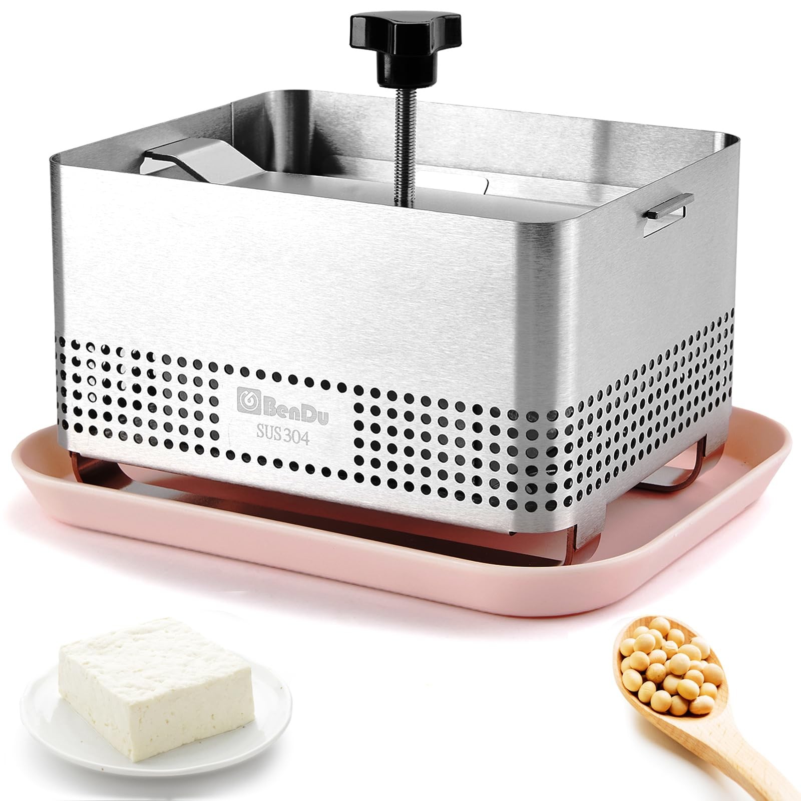 Tofu Press Stainless Steel, Paneer Maker with Upgraded Deep-Press Design, Imp... gallery