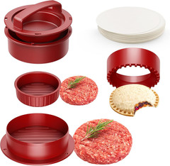 Hamburger Press, 4-In-1 Burger Press Patty Maker Slider, Stuffed Burgers Sandwic