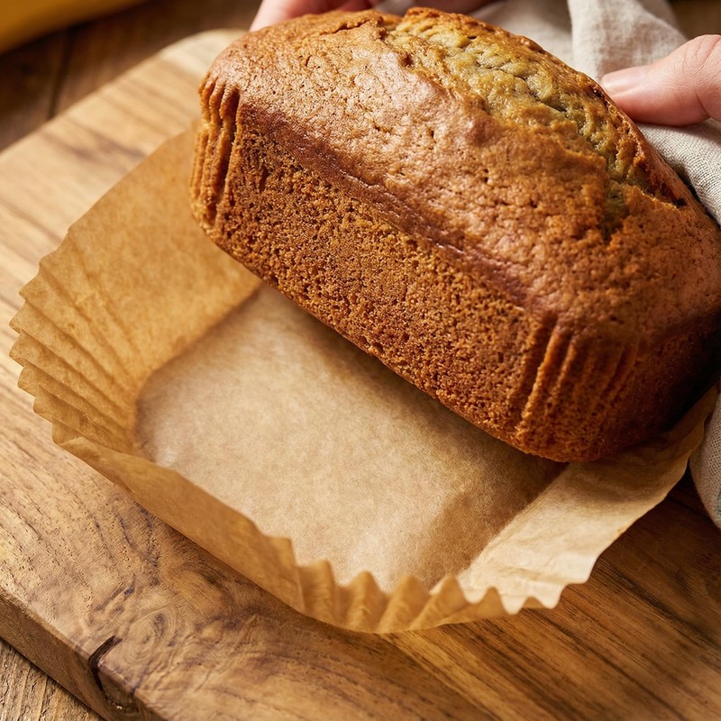 LYHOLKEER Loaf Pan Liners, 200Pcs Non-Stick 2LB Brown gallery