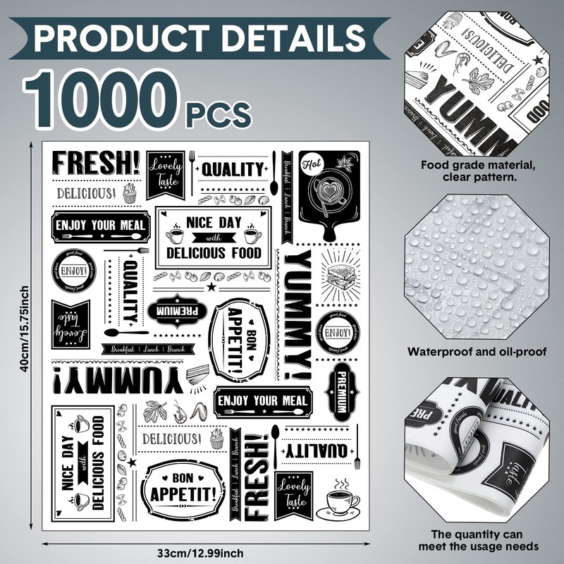 Seajan 13x15.8 Inch Newsprint Wax Paper Sheets Newspaper 13 x 15.8 inches gallery