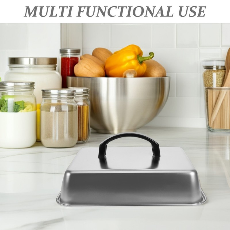 Rectangular Basting Cover Lid: Stainless Steel Cheese Melting Cover For Griddle gallery