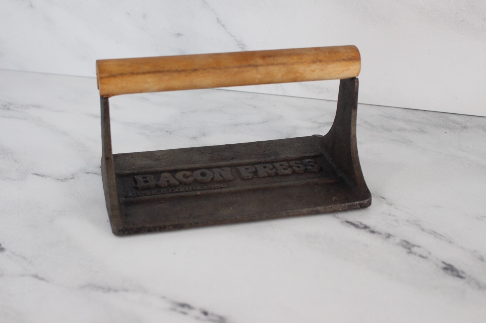 Norpro Cast Iron Bacon Press with Wood Handle (for BBQ Or Indoor) gallery