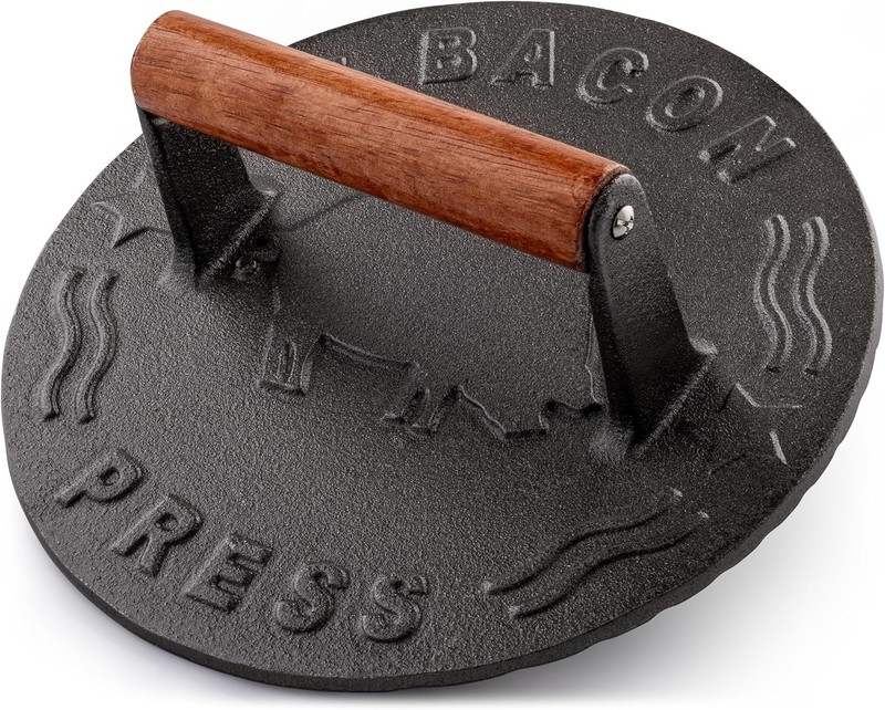 Heavy-Duty Cast Iron 8.5-Inch Burger Press for Grilling & Cooking gallery