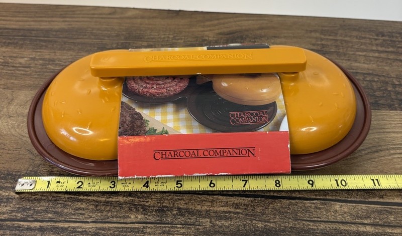 Charcoal Companion Double Hamburger Press Mold Burger 4.5 Circular Patties NEW gallery