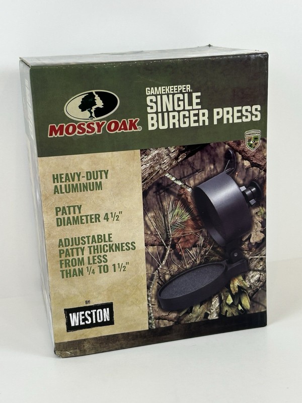Single Burger Press Heavy Duty - Mossy Oak Gamekeeper, Weston 4.5” Patty Press gallery