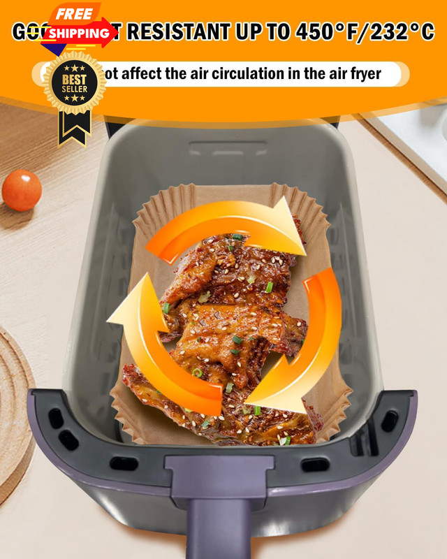 Air Fryer Disposable Paper For bella 4qt slim air fryer, 130PCs Burlywood gallery